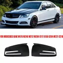 グロスブラック ウイングミラーカバーキャップ メルセデスベンツ W204 W176 W212 CLA250 C63 に適合 Gloss Black Wing Mirror Cover Caps Fits Mercedes-Benz W204 W176 W212 CLA250 C63(2)