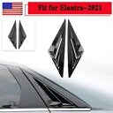 21-2024 ヒュンダイ エラントラ グロスブラックに適合 スポーツリアサイドルーバーベントカバー 2 個 FITS 21-2024 HYUNDAI ELANTRA GLOSS BLACK 2PCS SPORT REAR SIDE LOUVER VENT COVERS(2)
