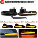 ペア 2016-2022 トヨタ タコマ シーケンシャル ミラー ターン シグナル ライト LED スモーク Pair For 2016-2022 Toyota Tacoma Sequential Mirror Turn Signal Lights LED Smoked