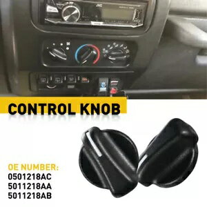 2PC 空気加熱制御ノブコンディショニング 05011218AC 1999-2006 ジープラングラー 2PC Air Heating Control Knob Conditioning 05011218AC For 1999-2006 Jeep Wrangler