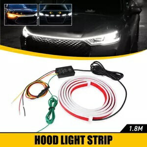 1x 71֤Υܥͥåȥե쥭֥륹ȥåLED饤ȥեȥ륿DRL 1x 71in Car Hood Flexible Strip LED Lights Front Grille Turn DRL Signal light
