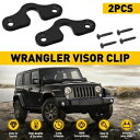 2/4x サンメタル バイザー クリップ フック 2018-2022 ジープ ラングラー グラディエーター JK JL J 用 2/4x Sun Metal Visor Clips Hook w/ For 2018-2022 JEEP wrangler Gladiator JK JL J