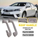 2x フロントリアルーフ車プルインナーハンドル 2007-2012 Aruis トヨタ プリウス プレビア用 2x Front Rear Roof Car Pull Inner Handle For 2007-2012 Aruis Toyota Prius Previa
