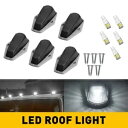 フォード F150 F250 1980-1997 5x F350 スモーク LED キャブマーカールーフライト白色電球 For Ford F150 F250 1...