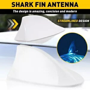 ユニバーサル フカヒレ カバー アンテナ カー トリム ラジオ信号 AM/FM アンテナ ホワイト Universal S..