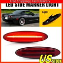 1997-04 シボレーコルベット C5 LED レッドリアバンパーサイドマーカーライトレッドレンズ For 1997-04 Chevy Corvette C5 LED Red Rear Bumper Side Marker Lights Red Lens(2)