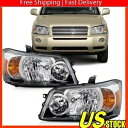 クロームヘッドライトセット トヨタ 2004-2006 ハイランダー 運転席側と助手席側用 Chrome Headlight Set For Toyota 2004-2006 Highlander Driver and Passenger Side