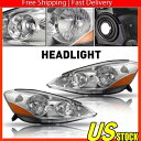 2006-2010 トヨタ シエナ クローム ヘッドライト プロジェクター ヘッドランプ ペアセット For 2006-2010 Toyota Sienna Chrome Headlights Projector Head Lamps Pair Set(2)