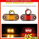 5x レッド + 5x アンバー LED 車 トラック トレーラー オーバル RV 2.5 インチ サイド クリアランス マーカー ライト 5x Red+ 5x...
