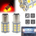2x 27SMD BA15D キャビンマリンボート LED 電球 1004 1076 1142 赤 20 ミリメートル * 48.5 ミリメートル 2x 27S...
