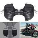 ハーレーエレクトラグライドロードキング用左右ソフトロワーチャップレッグウォーマーバッグ Left & Right Soft Lower Chap Leg Warmer Bag For Harley Electra Glide Road King