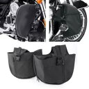 US ブラック交換用防水ソフト ロウアー チャップス レッグ ウォーマー バッグ ハーレー ダイナ用 US Black Replacement Waterproof Soft Lowers Chaps Leg Warmer Bag For Harley Dyna