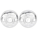 クローム ターン シグナル ライト レンズ マスク カバー ハーレー ダイナ クロスボーン ファットボーイ LO用 Chrome Turn Signal Light Lenses Mask Cover for Harley Dyna Cross Bones Fatboy Lo
