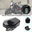 グロスブラックホーンカバーハーレーツーリングエレクトラグライドFLHTロードキングEFI FLHRI用 Gloss Black Horn Cover For Harley Touring Electra Glide FLHT Road King EFI FLHRI