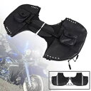 PU レザーソフトロウワーズチャップスレッグウォーマーバッグハーレーツーリングツアーグライドダイナ用 PU Leather Soft Lowers Chaps Leg Warmer Bag For Harley Touring Tour Glide Dyna