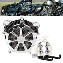 クロームエッジレッドエアクリーナーインテークフィルターキットハーレーツーリングロードグライド17up用 Chrome Edge Red Air Cleaner Intake Filter Kit For Harley Touring Road Glide 17up(2)