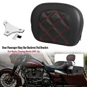 乗客用シーシーバー バックレスト パッド ブラケット ハーレー エレクトラ ストリート トライ グライドに適合 Passenger Sissy Bar Backrest Pad Bracket Fit For Harley Electra Street Tri Glide