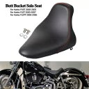 オートバイレッドラインバットバケットソロシートハーレーファットボーイナイトトレインソフテイル用 Motorcycle Red Line Butt Bucket Solo Seat For Harley Fat Boy Night Train Softail