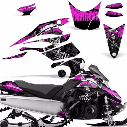 デカール グラフィック キット ヤマハ FX ナイトロ パーツ スレッド スノーモービル ラップ デカール 08-14 REAP P Decal Graphic Kit Yamaha FX Nytro Parts Sled Snowmobile Wrap Decals 08-14 REAP P(2)