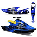 デカール グラフィック キット ヤマハ ジェット スキー WB 700 ラップ ジェットスキー ウェーブ ブラスター 93-96 リープ ブルー Decal Graphic Kit Yamaha Jet Ski WB 700 Wrap Jetski Wave Blaster 93-96 REAP BLUE