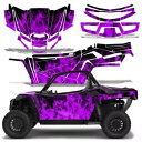 UTV グラフィックス キット デカール ステッカー Textron Wildcat XX 2018 以降 ICE PURPLE UTV Graphics Ki...
