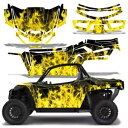 UTV グラフィックス キット デカール ステッカー Textron Wildcat XX 2018 以降 ICE イエロー UTV Graphics Kit ...