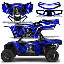 UTV グラフィックス キット デカール ステッカー Textron Wildcat XX 2018 以降 REAPER ブルー UTV Graphics Ki...