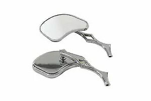 ハーレーダビッドソン用ポークチョップミラーセットビレット by V-Twin Pork Chop Mirror Set Billet f..