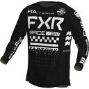 FXR Racing Podium ユース ジャージ、ブラック/ホワイト FXR Racing Podium Youth Jersey, Black/White