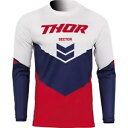 トール セクター チェブ ユース ジャージ、ホワイト/ネイビー ブルー/レッド Thor Sector Chev Youth Jersey, White/Nav...