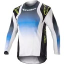 アルパインスターズ レーサー プッシュ ユース ジャージ、ブラック/ホワイト/ブルー/フロー イエロー Alpinestars Racer Push Youth...