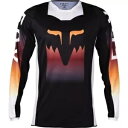 Fox Racing 180 Flora ジャージ、ブラック/ホワイト/オレンジ Fox Racing 180 Flora Jersey, Black/Whit...