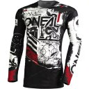 オニール レーシング メイヘム スカーズ ユース ジャージ、ブラック/ホワイト/レッド O'Neal Racing Mayhem Scarz Youth Jer...