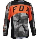 Fox Racing 180 Bnkr ユース ジャージ、グレー/ブラック/オレンジ Fox Racing 180 Bnkr Youth Jersey, Gre...