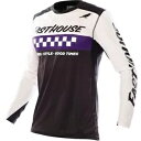 ファストハウス エルロッド ジャージ、ホワイト/ブラック/パープル Fasthouse Elrod Jersey, White/Black/Purple