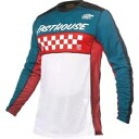 Fasthouse Grindhouse ウェイポイント ユース ジャージ、ブラック/アクア/ホワイト/レッド Fasthouse Grindhouse Waypoint Youth Jersey, Black/Aqua/White/Red