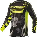 Fasthouse Grindhouse ライオット ユース ジャージ、ブラック/フロー イエロー Fasthouse Grindhouse Riot Yout...