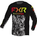 FXR Racing Podium Acid Inferno ユース ジャージ、ブラック/グレー/レッド/フロー イエロー FXR Racing Podium ...