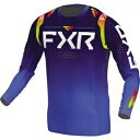 FXR Racing プロストレッチ ユース ジャージ、ネイビー ブルー/フロー イエロー/レッド FXR Racing Pro-Stretch Youth J...