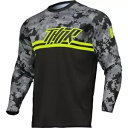 Thor Sector Digi Camo ユース ジャージ、ブラック/アシッド グリーン Thor Sector Digi Camo Youth Jersey...