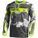 オニール レーシング エレメント カモフラージュ ジャージ、グレー/フロー イエロー O'Neal Racing Element Camo Jersey, Gr...