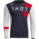 ホワイト/ネイビー ブルー/レッド Sz S Thor Prime Strike モトクロス ジャージ White/Navy Blue/Red Sz S Tho...