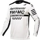 Fasthouse Elrod 空冷ベントジャージ、ホワイト/ブラック Fasthouse Elrod Air Cooled Vented Jersey, Wh...