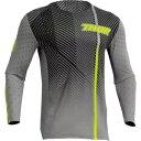 Thor Prime Tech ジャージ、グレー/ブラック/フロー イエロー Thor Prime Tech Jersey, Grey/Black/Flo Ye...