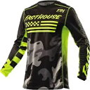 Fasthouse Grindhouse ライオット ジャージ、ブラック/フロー イエロー Fasthouse Grindhouse Riot Jersey, ...