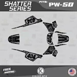 ヤマハ PW50 (1990-2023) PW-50 PW 50 シャッター シリーズ用グラフィックスキット - スモーク Graphics Kit for Yamaha PW50 (1990-2023) PW-50 PW 50 Shatter Series-Smoke