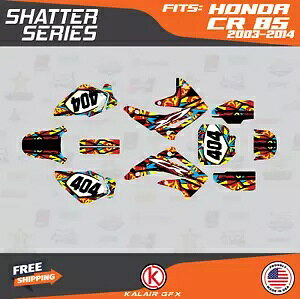 ホンダ CR 85 2003-2014 CR85 シャッター用グラフィックスキット - レッド Graphics Kit for Honda CR 85 2003-2014 CR85 Shatter - Red