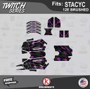 STACYC 12E ブラシ付き電動バイク用グラフィックスキット Twitch-magenta-shift Graphics Kit for STACYC 12E Brushed Electric Bike Twitch-magenta-shift(2)