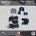 STACYC 12E ブラシ付き電動バイク用グラフィックスキット Twitch-パープル Graphics Kit for STACYC 12E Brushed Electric Bike Twitch-purple(2)
