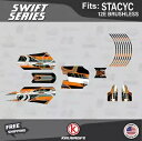 STACYC 12E ブラシレス電動バイク (全年式) Swift 用グラフィックス キット - オレンジ Graphics Kit for STACYC 12E Brushless Electric Bike (All Years) Swift - Orange(2)